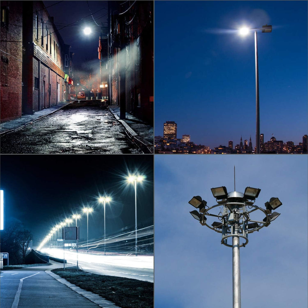 Solar Flood Lights Outdoor Remote, Dual 42 LEDs 6500K, Dusk to Dawn, 16.4ft Separated Cables, IP65 Waterproof A12052