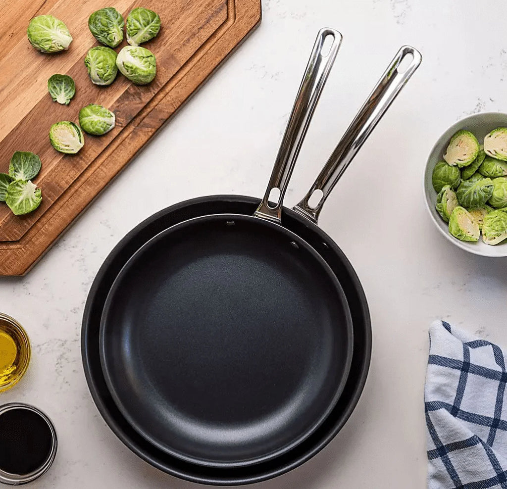 3-Ply 2-Piece Stainless Steel Nonstick Fry Pan Set K793566