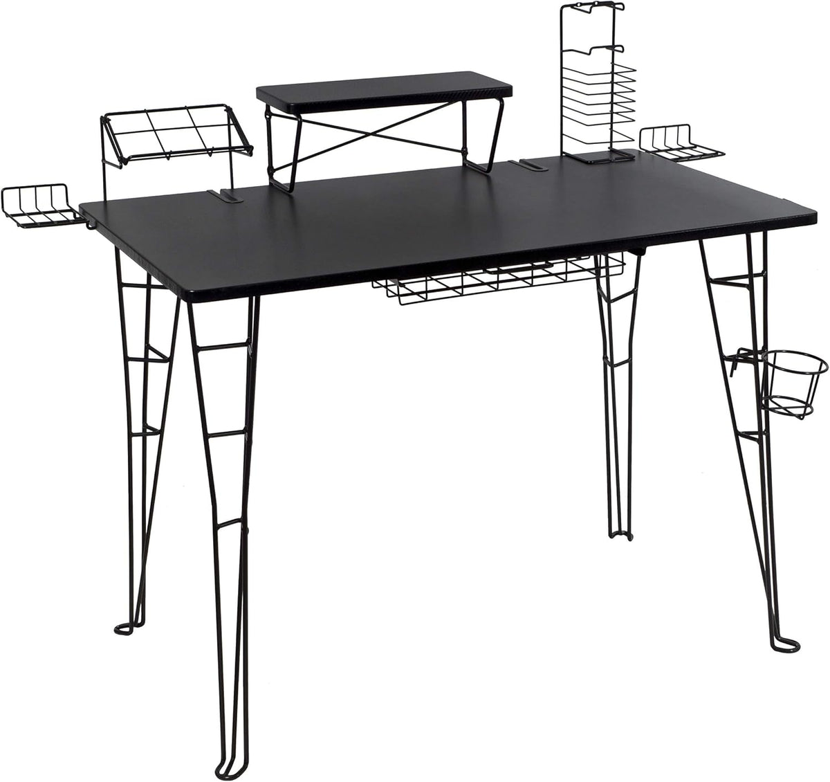 Gaming Desk with Monitor Stand and Cable Management J502242