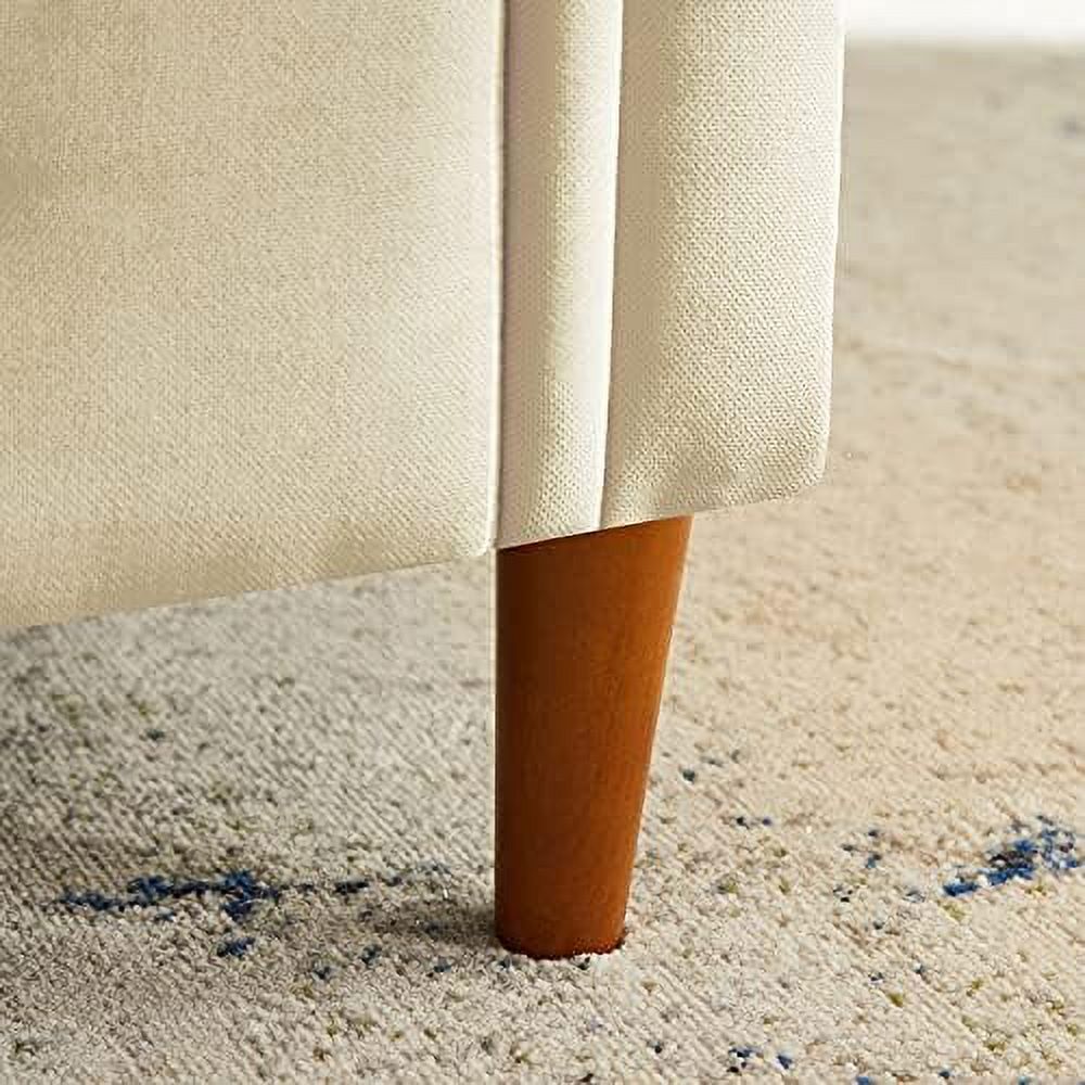 Velvet Tufted Ottoman Sofa Stool Bench with Pillow K779758