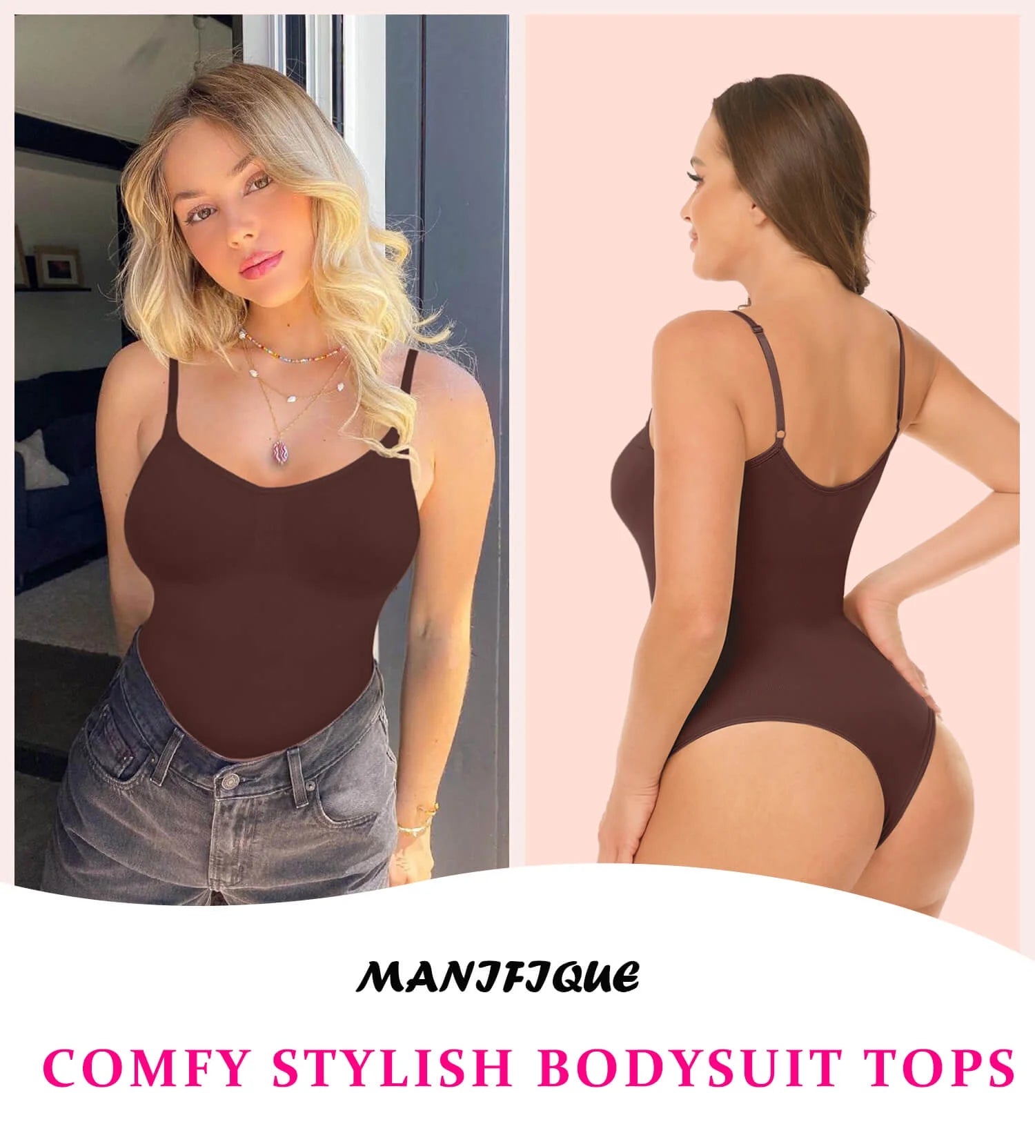 3 Packs Women Slimming Bodysuits Shapewear Tops Tummy Control Thong Body Shaper Spaghetti Strap Camisole B4850