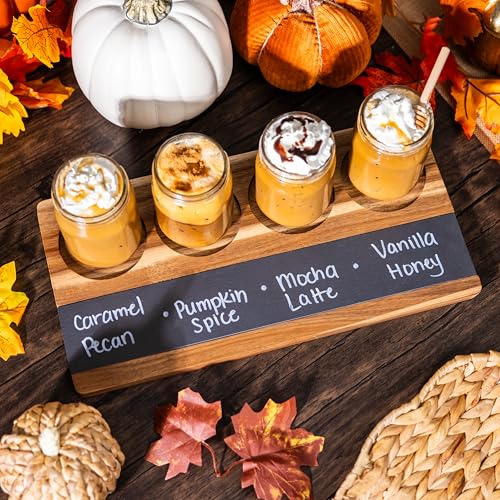 Acacia Wood Serving Board Set of 4, 16x8 inches J368