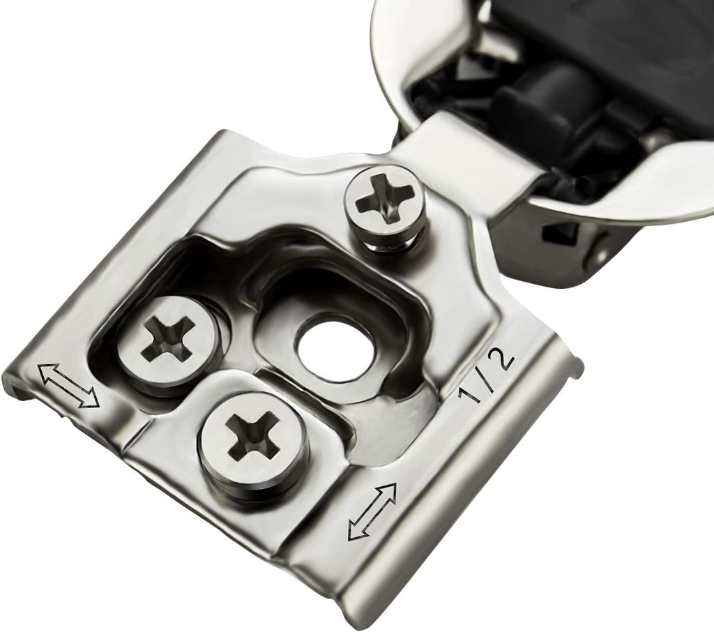 62 Pack 31 Pairs 1/2 inch Overlay Soft Close Satin Nickel Stainless Steel Concealed Hinges C519