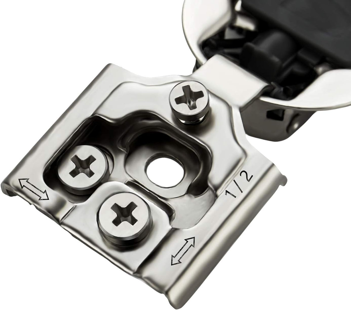 62 Pack 31 Pairs 1/2 inch Overlay Soft Close Satin Nickel Stainless Steel Concealed Hinges C519