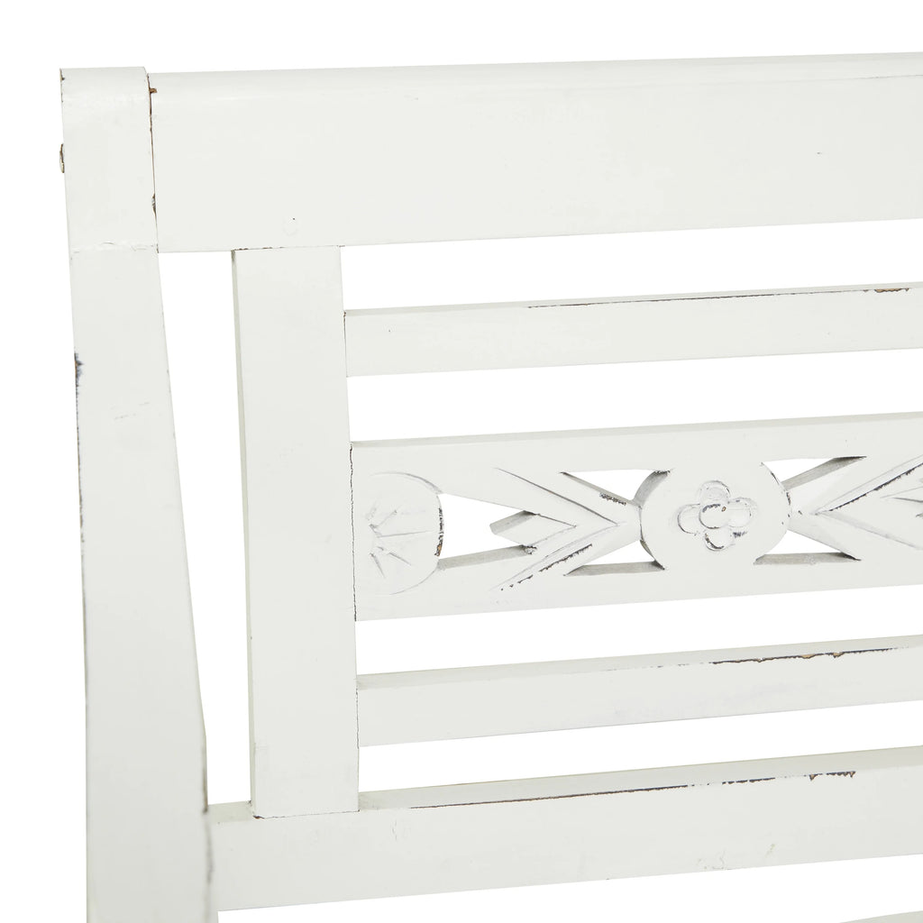 White Wood Bench D189