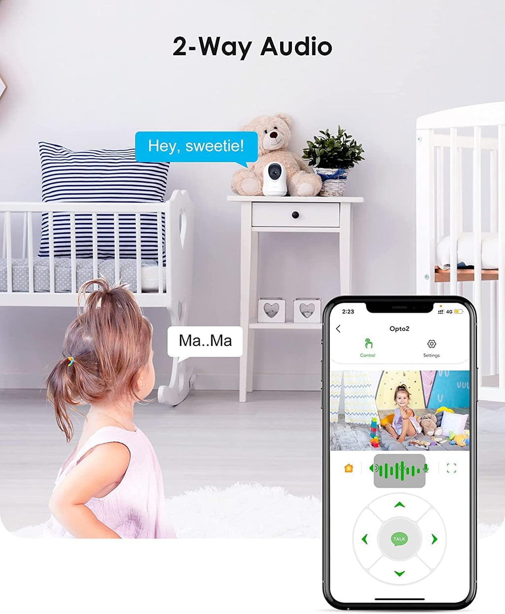 1080P HomeKit Indoor Security Camera with Night Vision and 2-Way Audio E684092