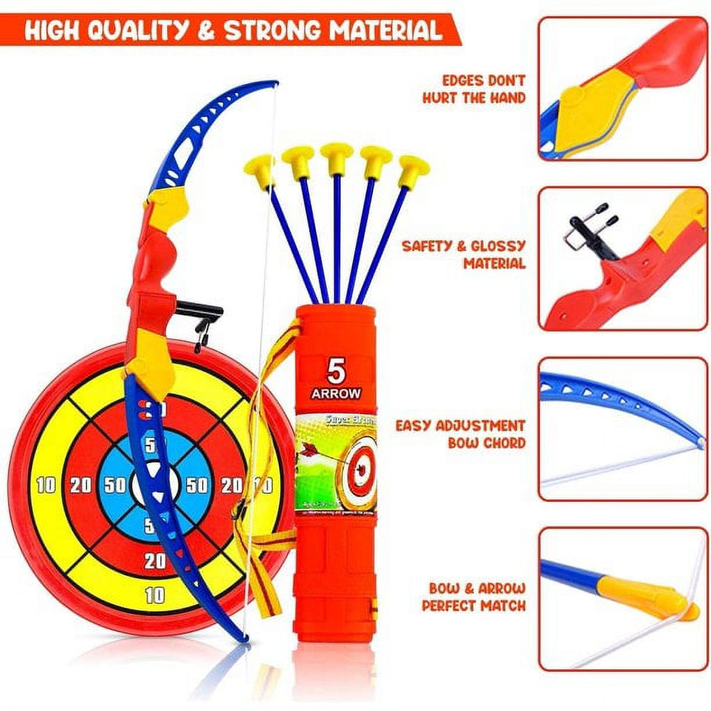 LED Archery Set with 6 Suction Cups Arrows and Target Z226