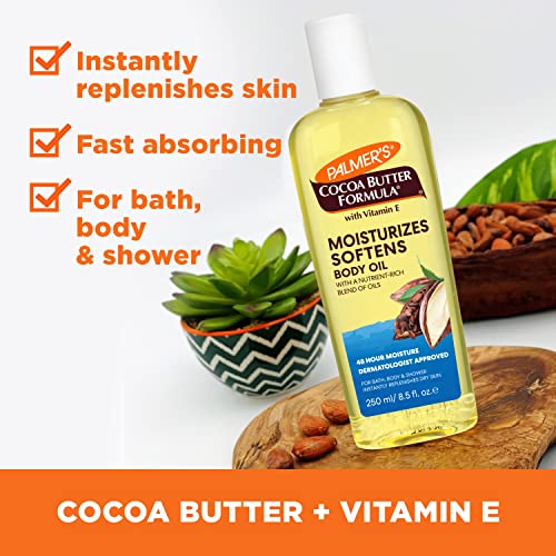 Cocoa Butter Moisturizing Body Oil with Vitamin E, 8.5 Ounces B46953
