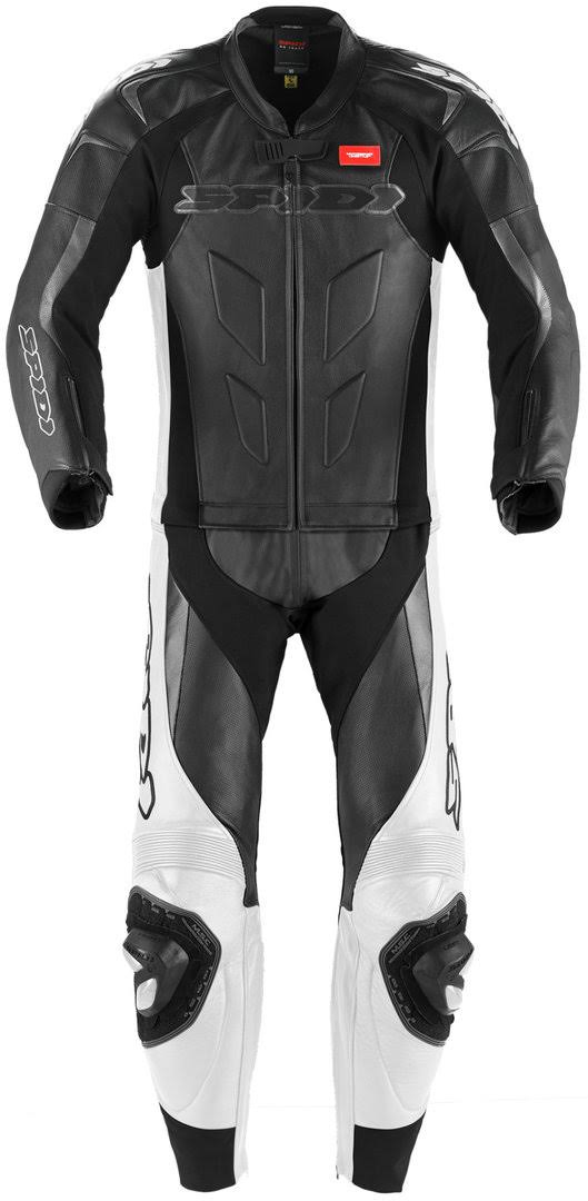 White-Black Leather Suit U437557