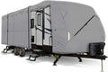 Windproof Extra Thick 4 Layers Travel Trailer RV Cover with Adhesive Repair Patches T953356
