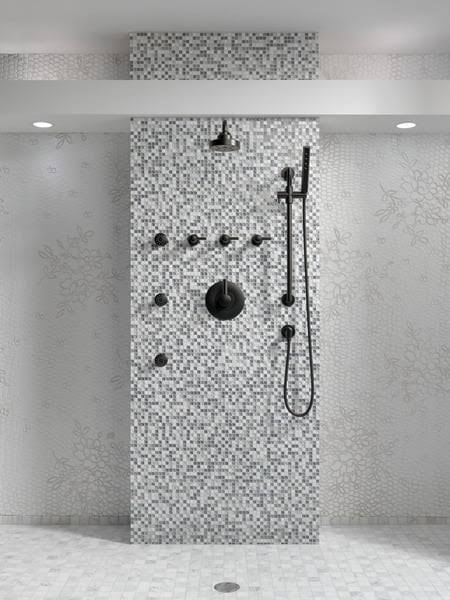 Matte Black Slide Bar with Hand Shower G34429
