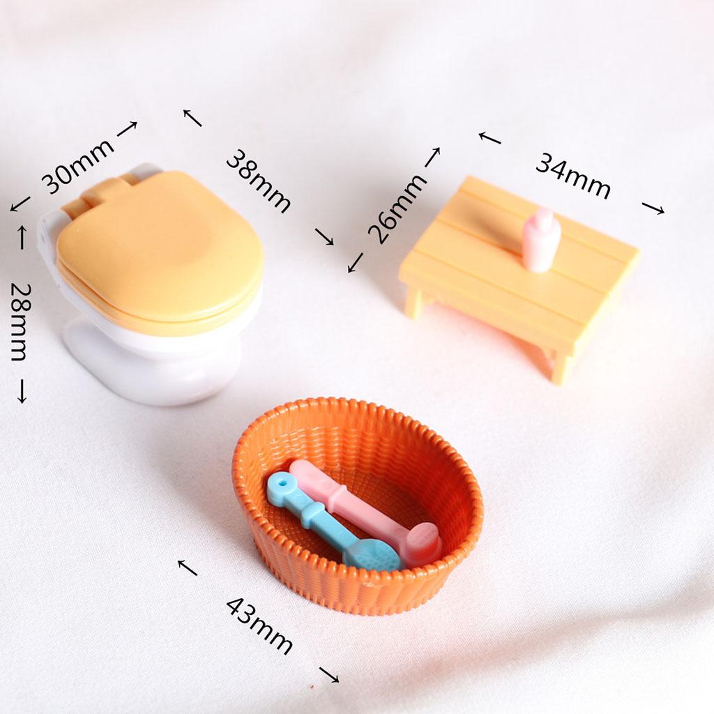 1:12 Dollhouse Modern Bathroom Bathtub Toilet Miniatures K18750