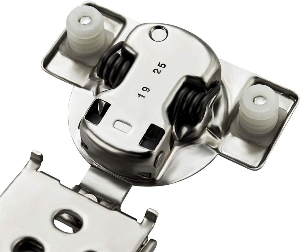 62 Pack 31 Pairs 1/2 inch Overlay Soft Close Satin Nickel Stainless Steel Concealed Hinges C519
