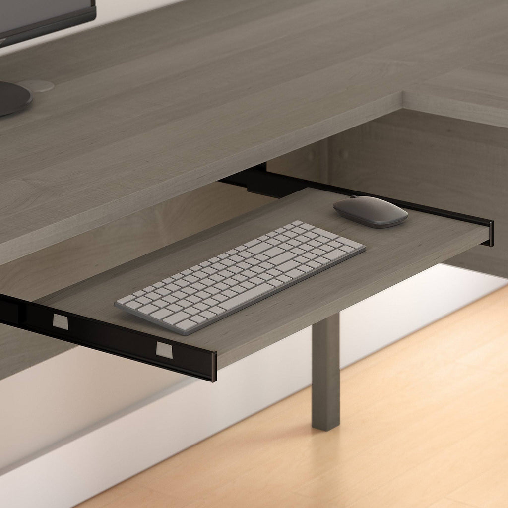 Mocha Cherry L-Shaped Desk O294355