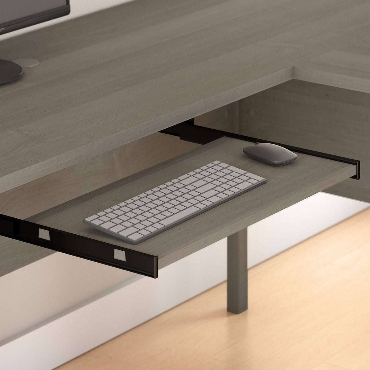 Mocha Cherry L-Shaped Desk O294355