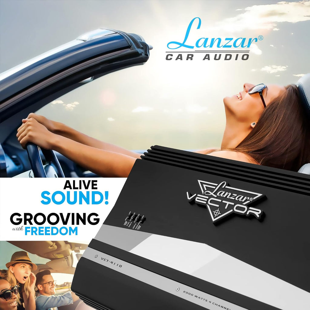 4 Channel 2000 Watt Bridgeable MOSFET Car Audio Amplifier I804