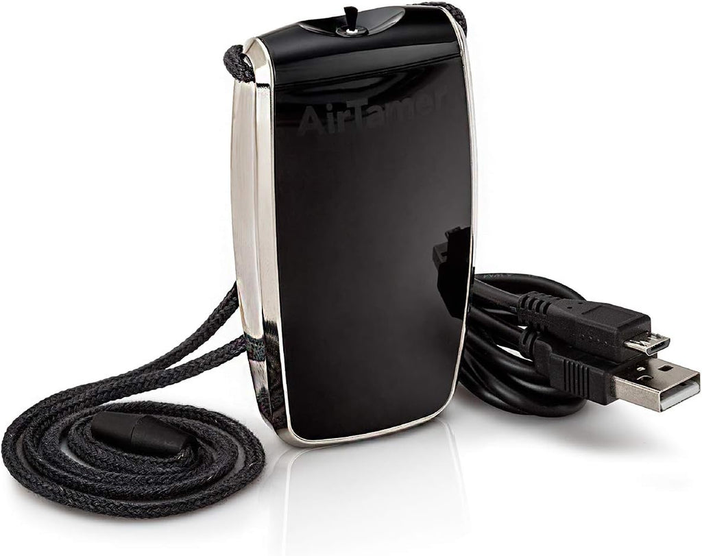 White Rechargeable Portable Air Purifier with Leather Case D616508