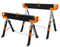 1300-Pound Capacity Height Adjustable Folding Steel Saw Horse, Two Pack T43670