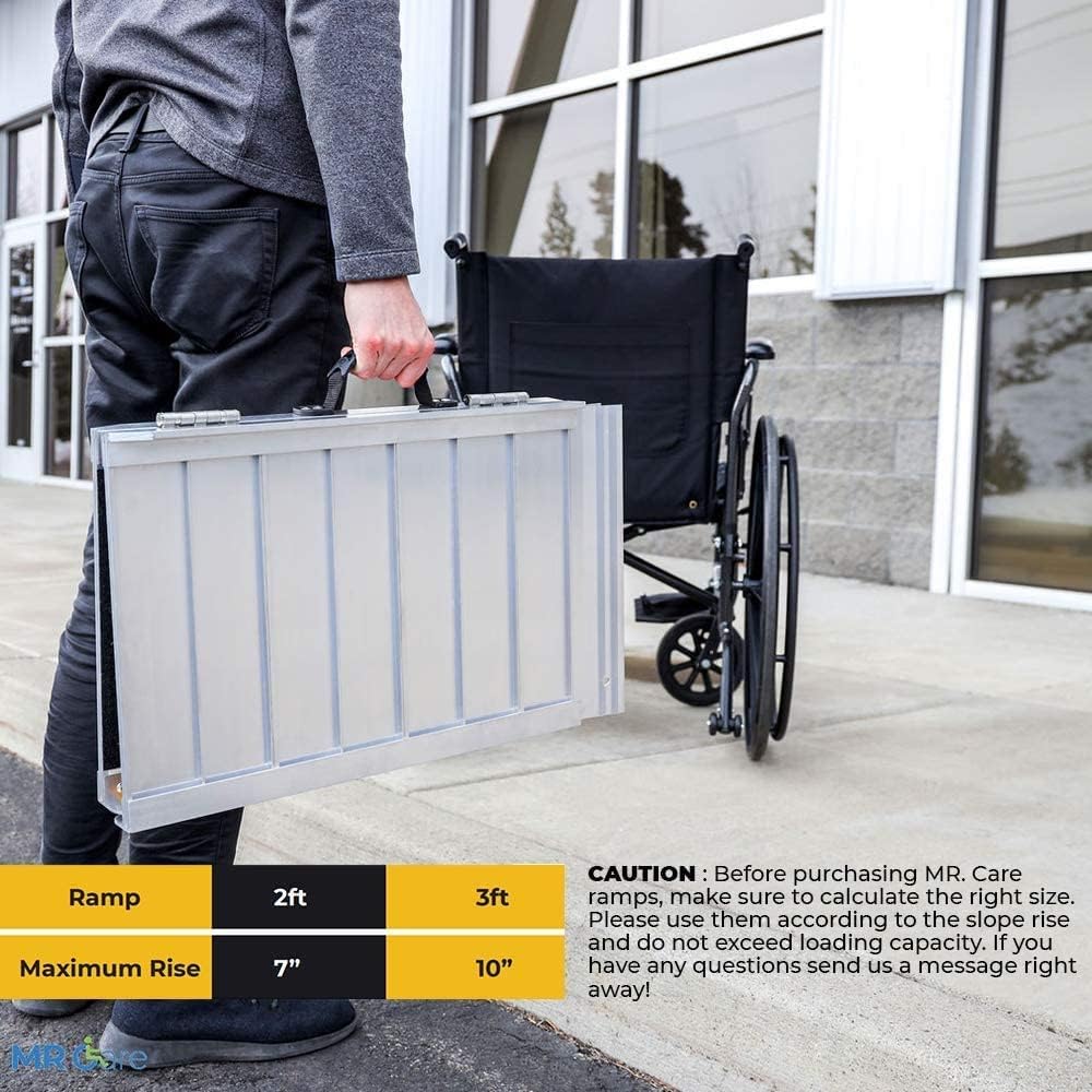 Portable Foldable Wheelchair Ramp with Handle (2FT) Q385402