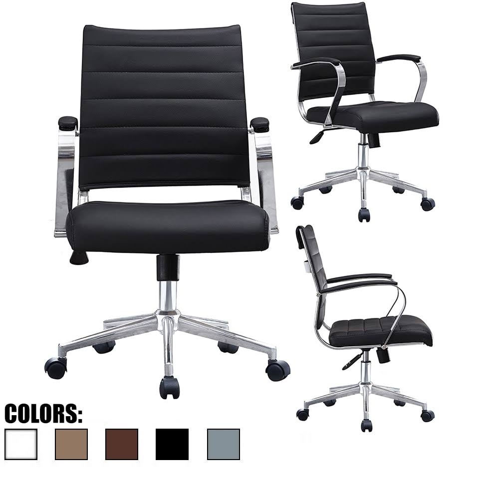 Brown PU Leather Swivel Tilt Executive Chair M45309