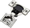 62 Pack 31 Pairs 1/2 inch Overlay Soft Close Satin Nickel Stainless Steel Concealed Hinges C519
