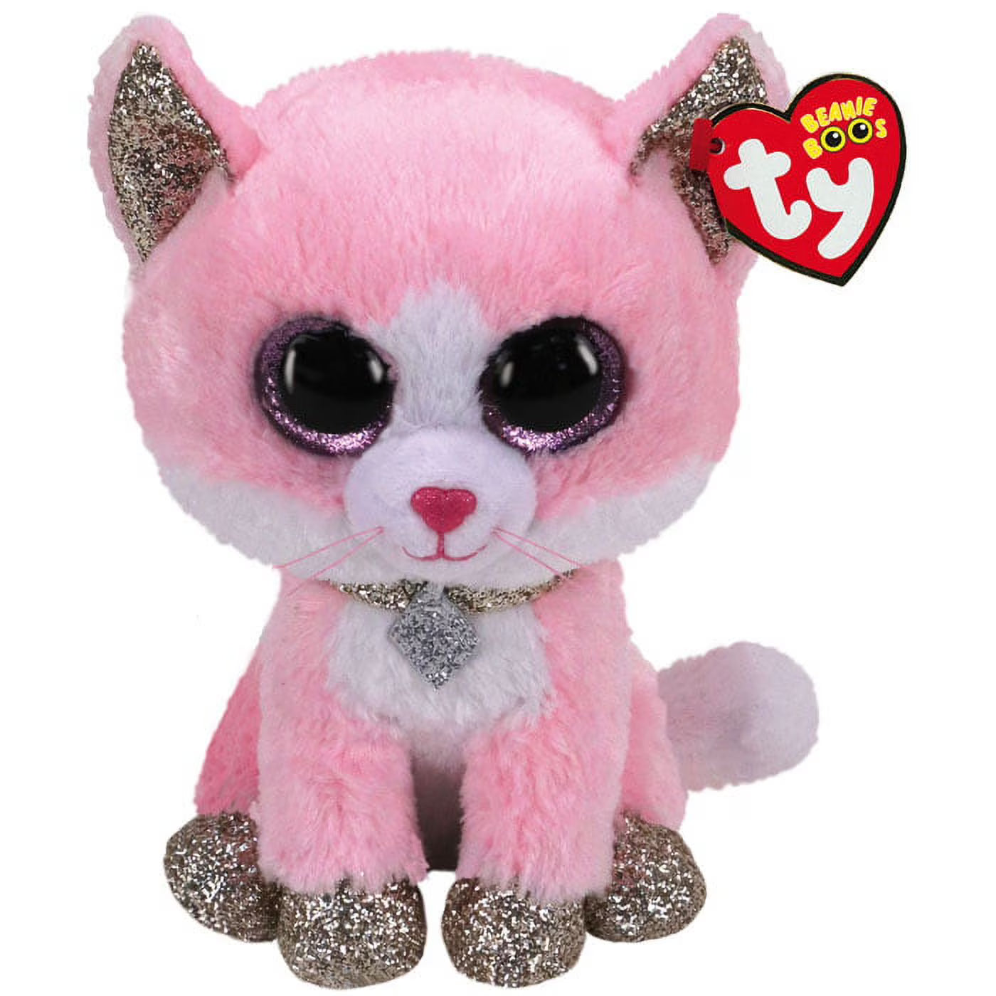 Pink Cat Glitter Eyes 9 inch M843