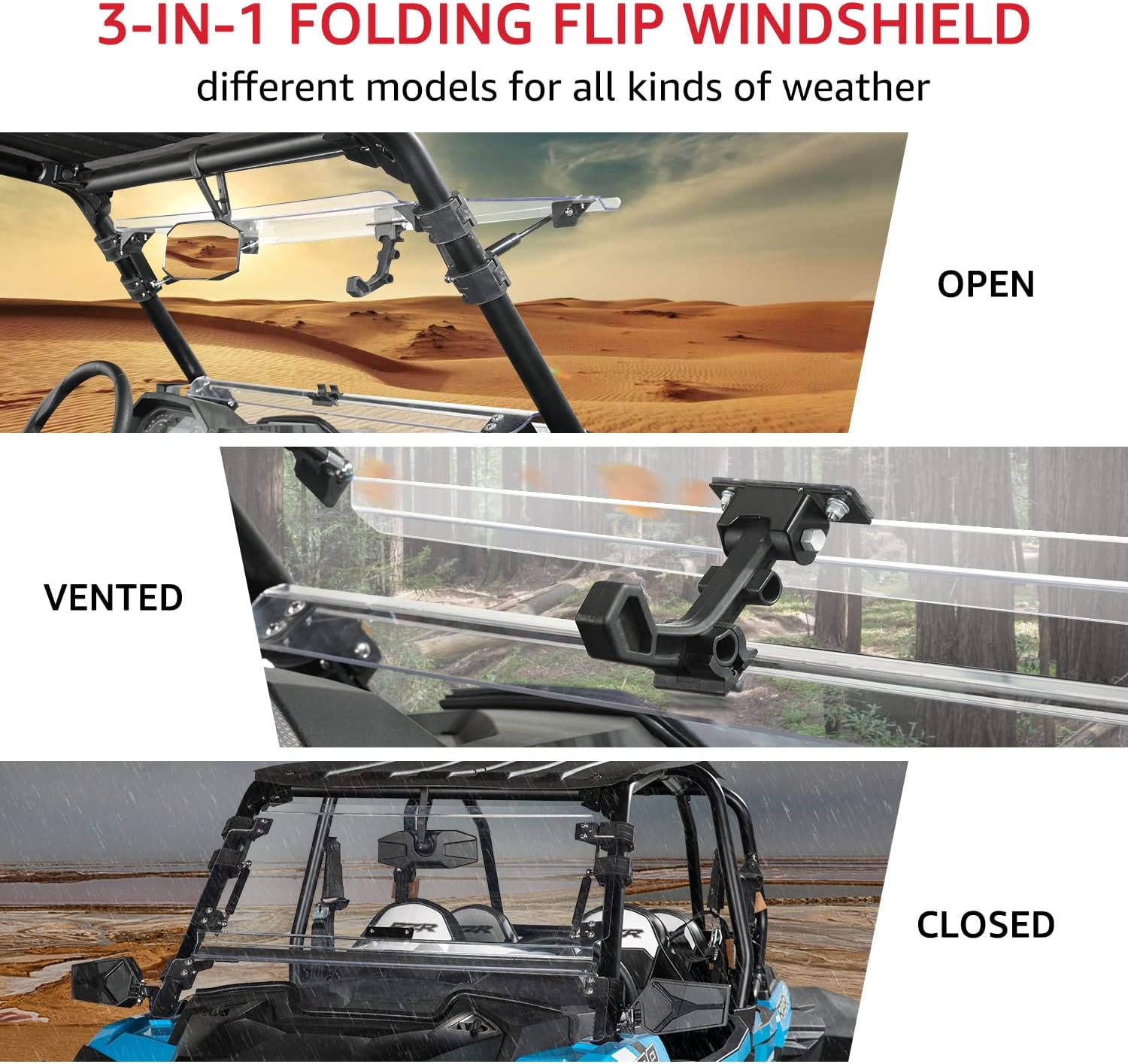 Folding Flip Windshield J881834
