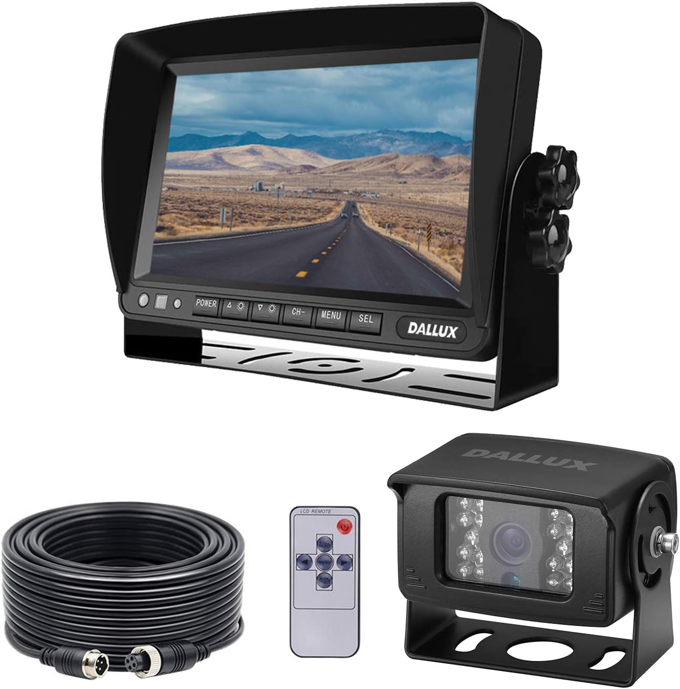 7 inch Monitor Backup Camera Kit with 4 PIN Camera Cable U88212