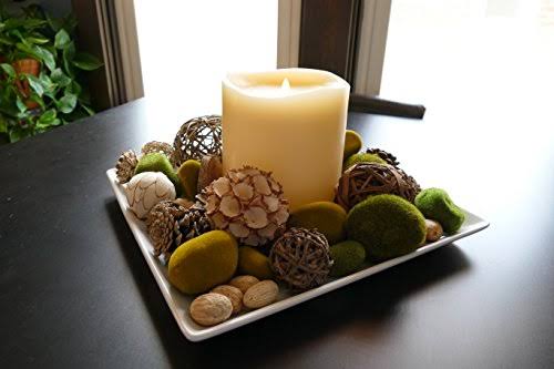 Large Ivory Flameless Candle K725061