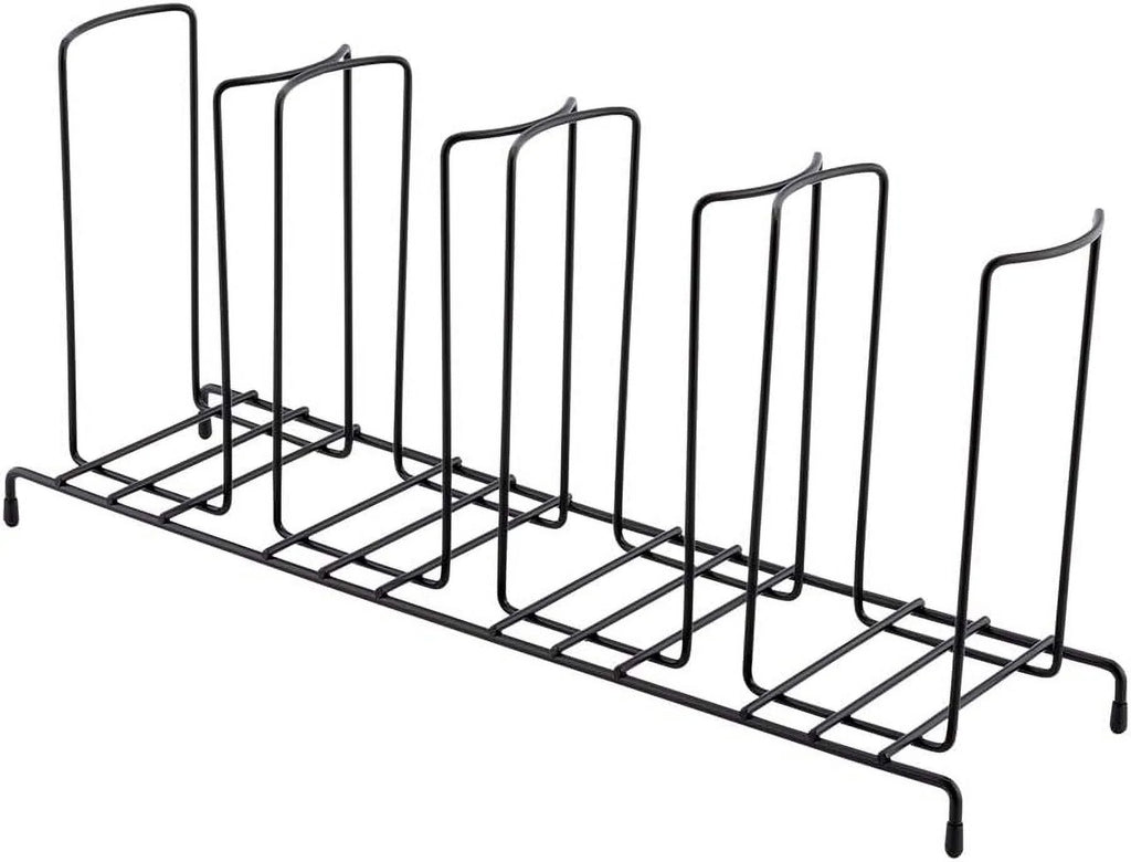 Black Iron Wire 4-Section Cup & Lid Organizer N89285