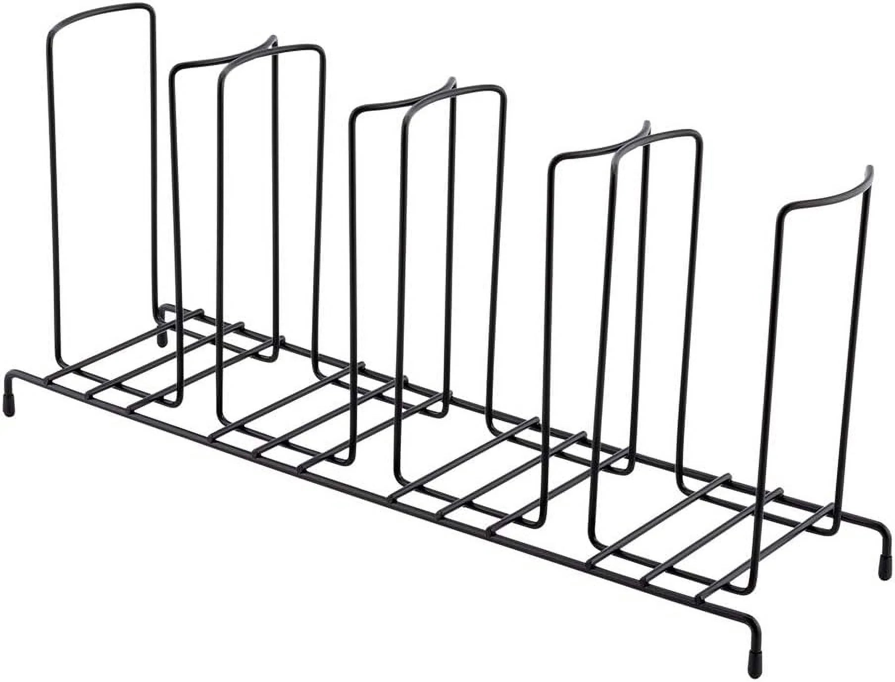 Black Iron Wire 4-Section Cup & Lid Organizer N89285