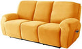 Velvet Recliner Sofa Slipcover 8 Pieces with Side Pocket K131208