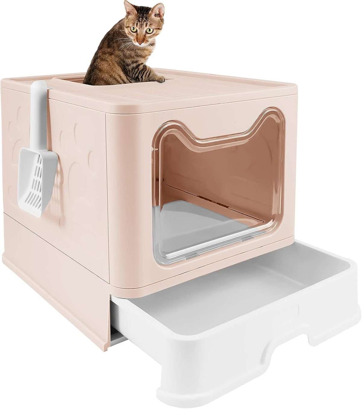Foldable Cat Litter Box with Lid and Scoop B17200