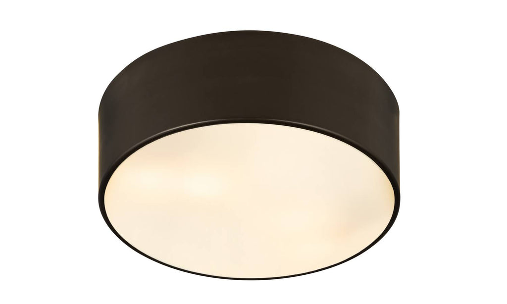 3 Light Flush Mount Bronze Finish E380