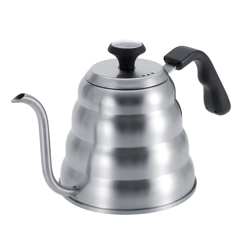 Stainless Steel Tea Pot with Gooseneck and Built-in Thermometer (1.2L) O9845