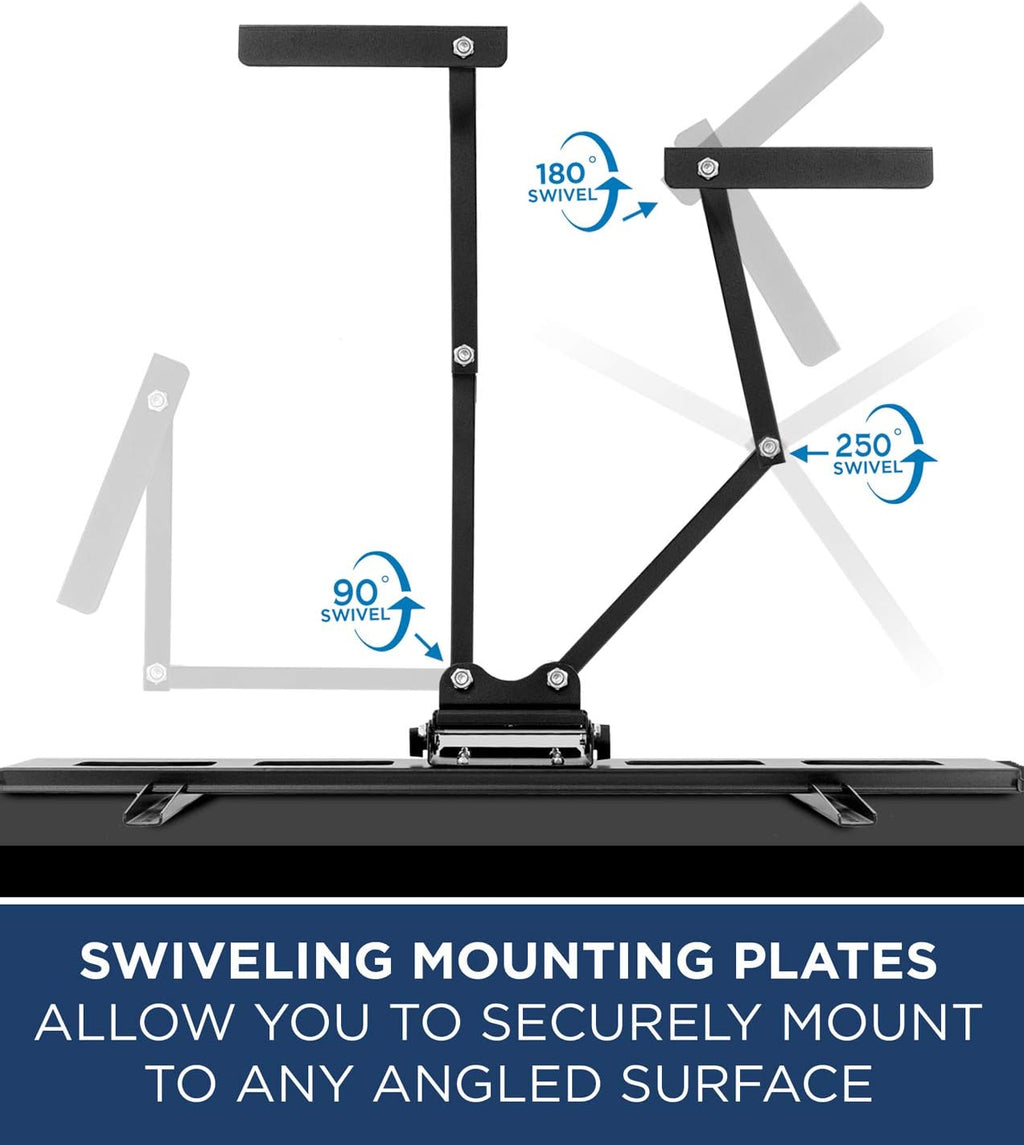 Black Corner TV Mount for 37-63 inch Flat Panel Screens, VESA up to 800x400, 132 lb Capacity, Pack of 2 G491