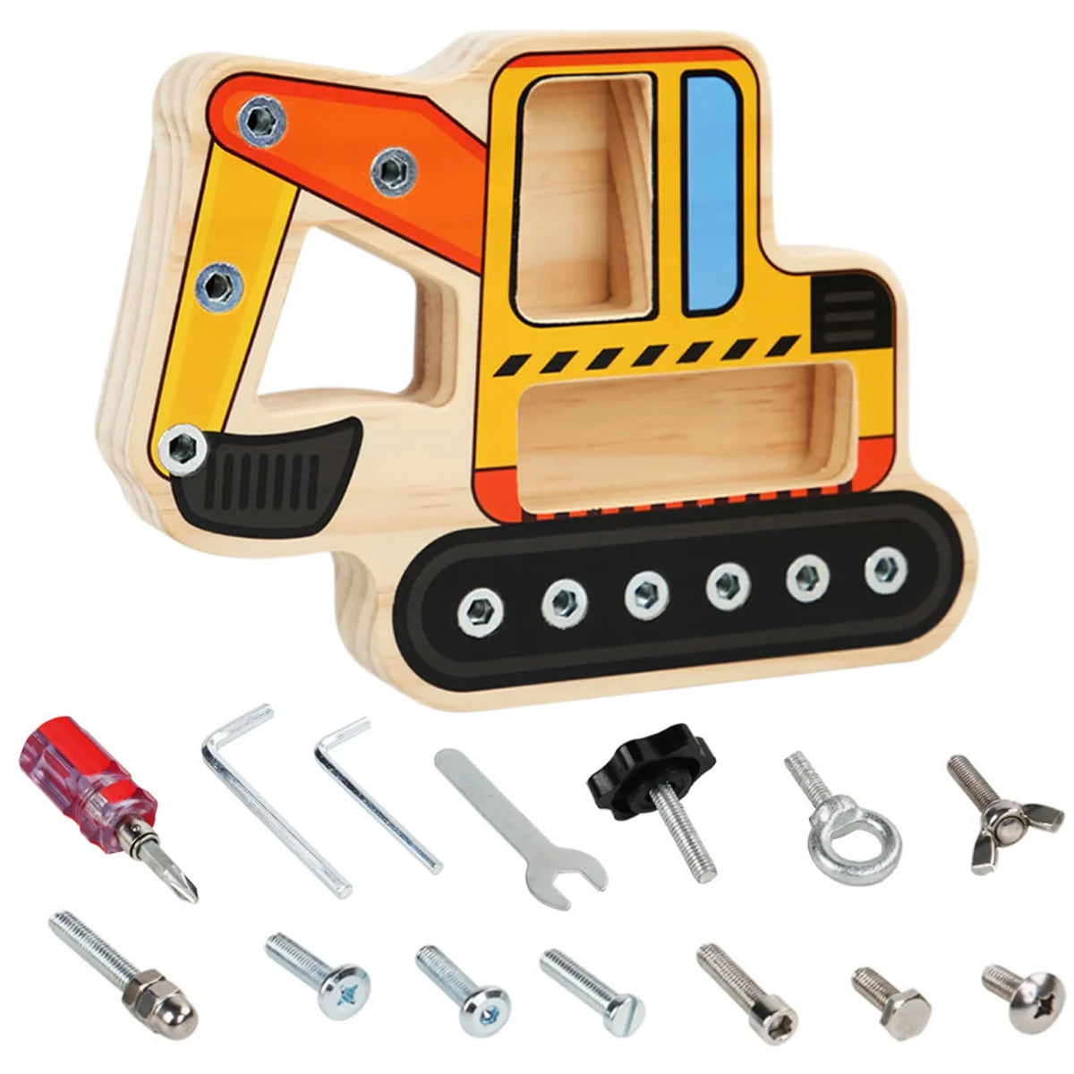 Montessori Toy Screwdriver Set, Wooden Screwdriver Board Kids Toys W1561