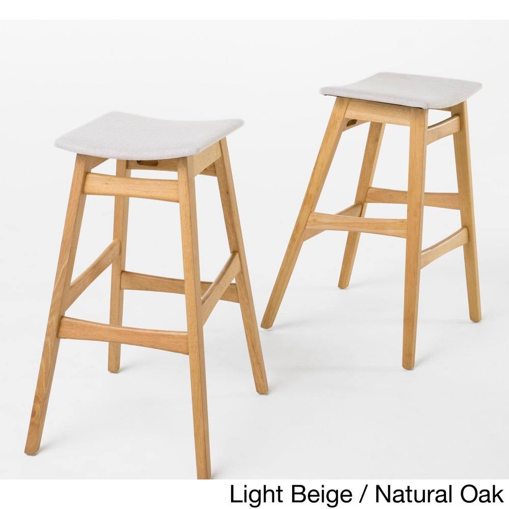 Dark Grey Fabric Bar Stool Set of 2 N160934