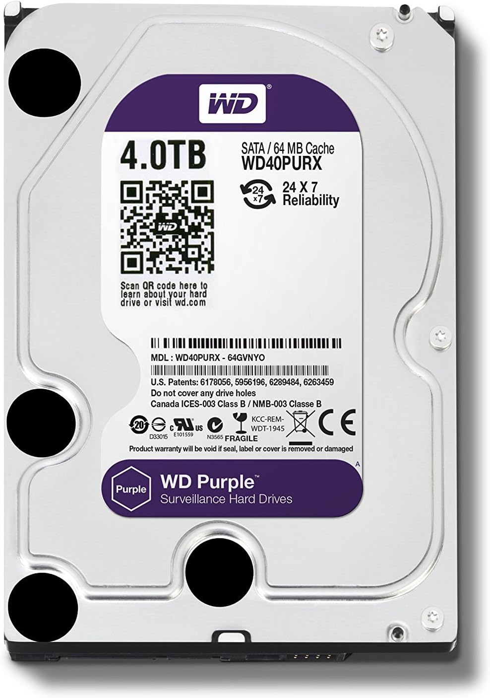4TB 5400 RPM SATA 6 Gb/s 64MB Cache 3.5 Inch Surveillance Hard Disk Drive P46102