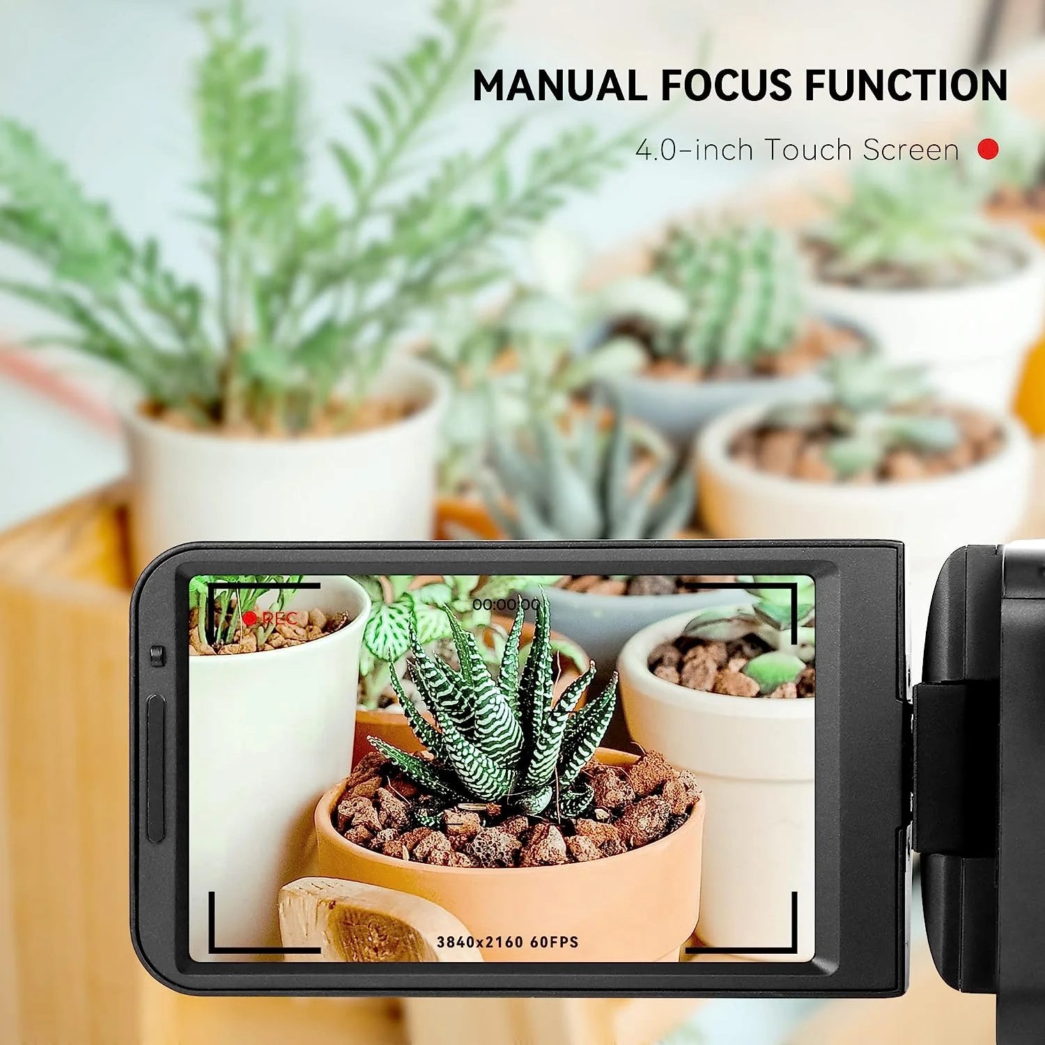 4k Video Camera Camcorder with 18X Digital Zoom, 64MP, 4.0-inch Rotating Touchscreen, 64GB SD Card, Microphone, Remote Control, Durable Battery (Black) L8501