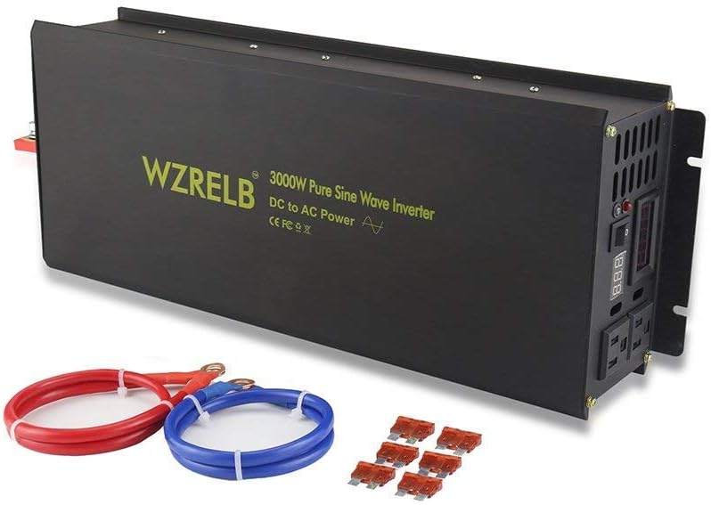 2500W Pure Sine Wave Power Inverter 12V 120V DC AC Converter K42814