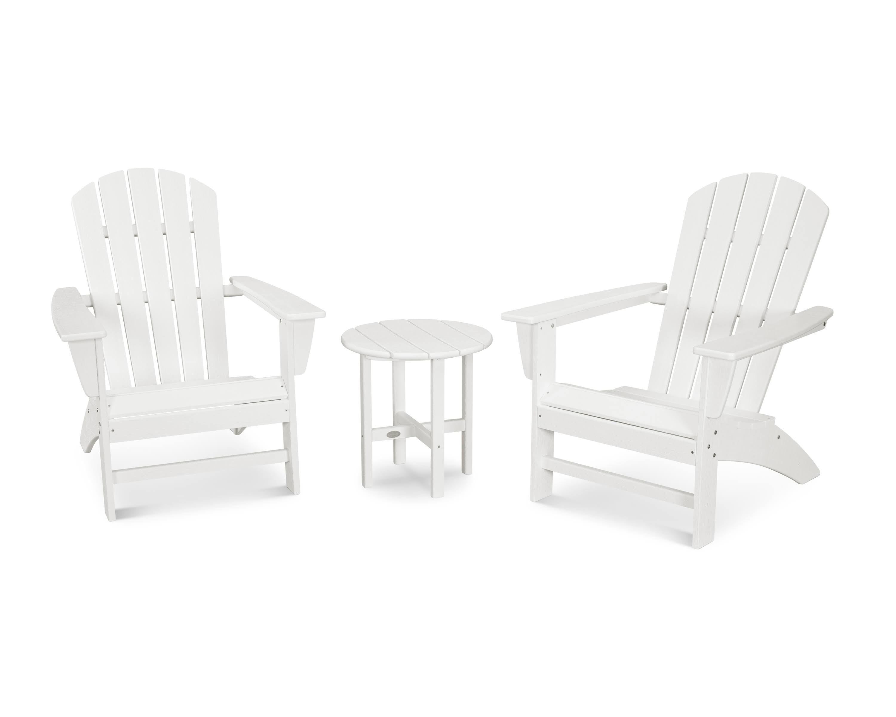Vintage White 3-Piece Adirondack Chair Set W4039
