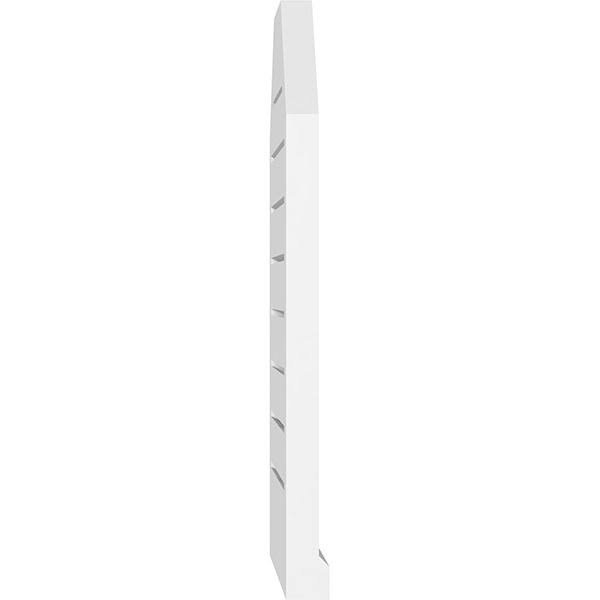 34x22W x 34x22H Octagonal Top Surface Mount PVC Gable Vent with Brickmoul D823