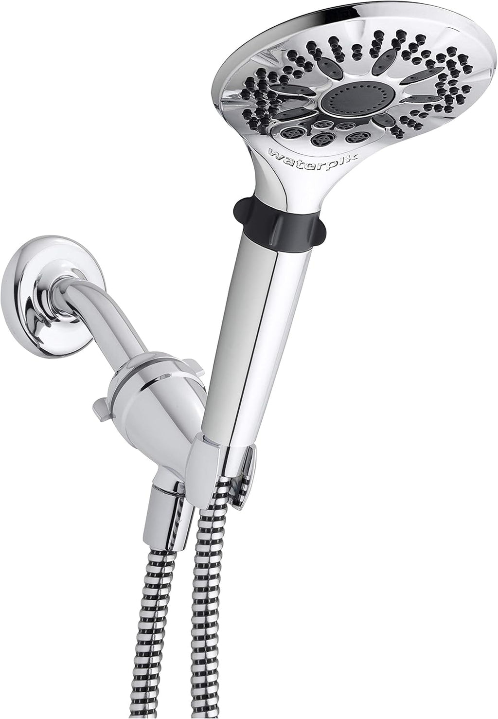 Chrome Hand Held Shower Head with 5-Foot Shower Hose, 5 Spray Modes, Pack of 2 V638