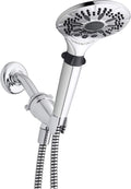 Chrome Hand Held Shower Head with 5-Foot Shower Hose, 5 Spray Modes, Pack of 2 V638