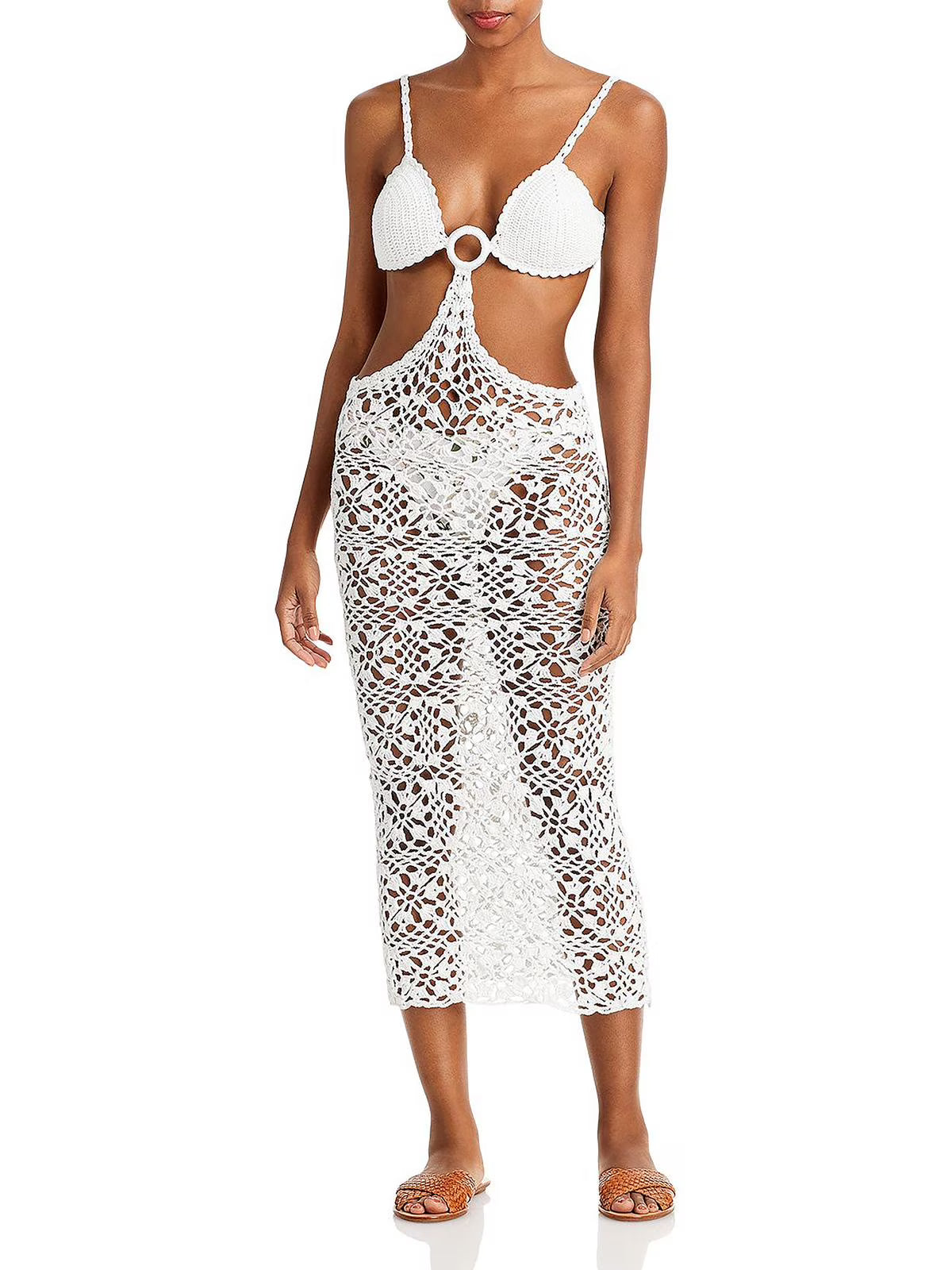 Cotton Crochet Maxi Dress W38331