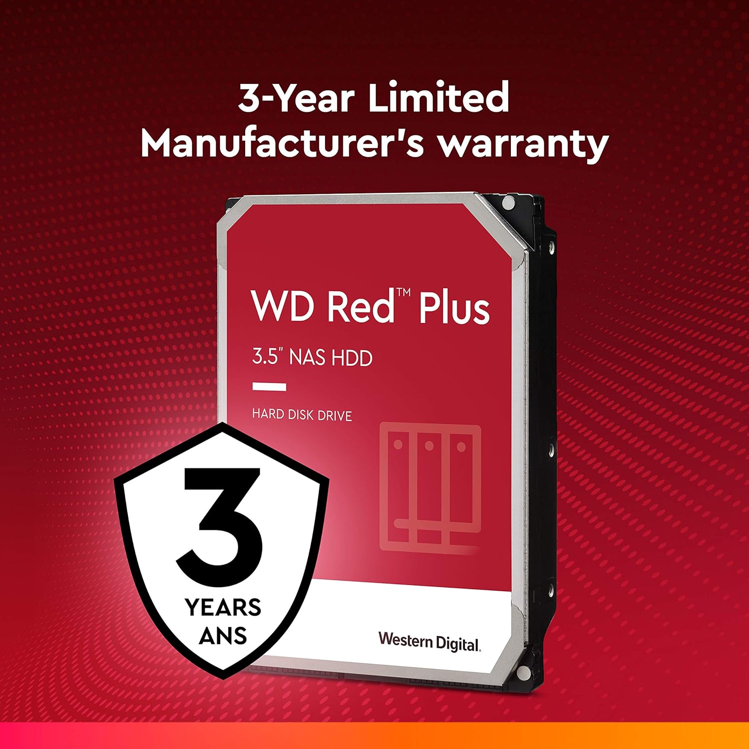 8TB WD Red Plus NAS Internal Hard Drive HDD - 5400 RPM, SATA 6 Gb/s, CMR, 256 MB Cache, 3.5 C85867