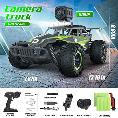 1:16 Scale Remote Control Car with 1080P HD Camera and LED Lights R8354
