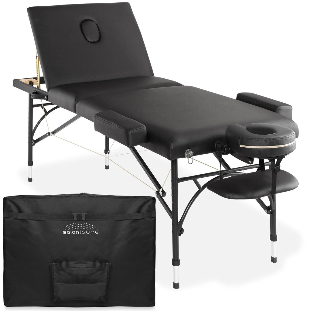 Portable Tri-Fold Massage Table with Aluminum Legs I368341