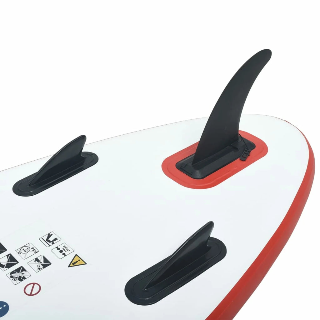 Red and White Inflatable Paddle Board Set B5638